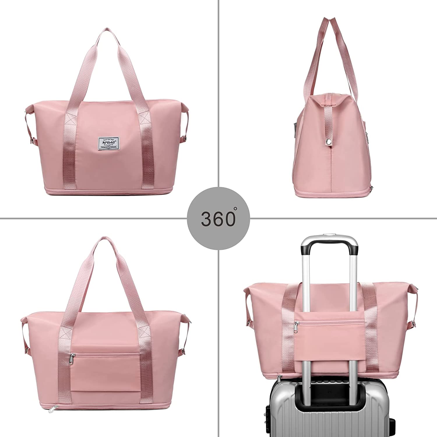Expandable waterproof Duffel Tote Bag for women - Image 3
