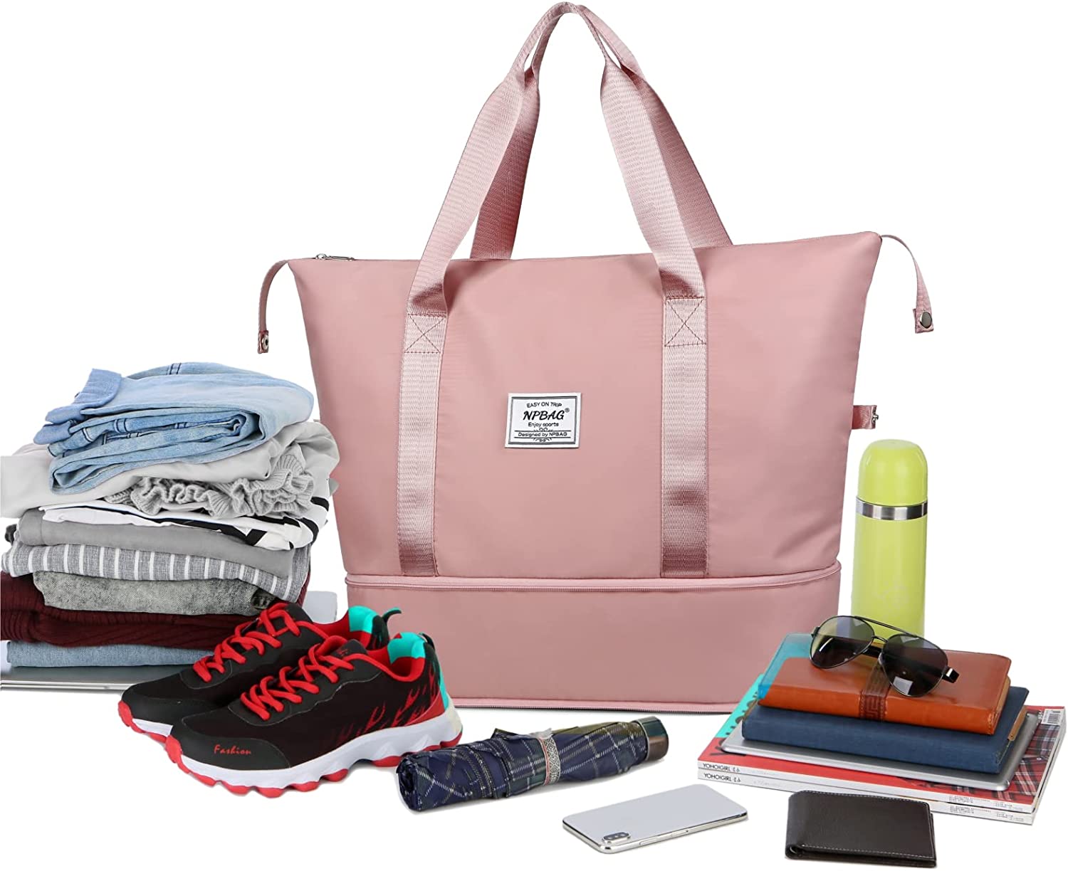 Expandable waterproof Duffel Tote Bag for women - Image 2
