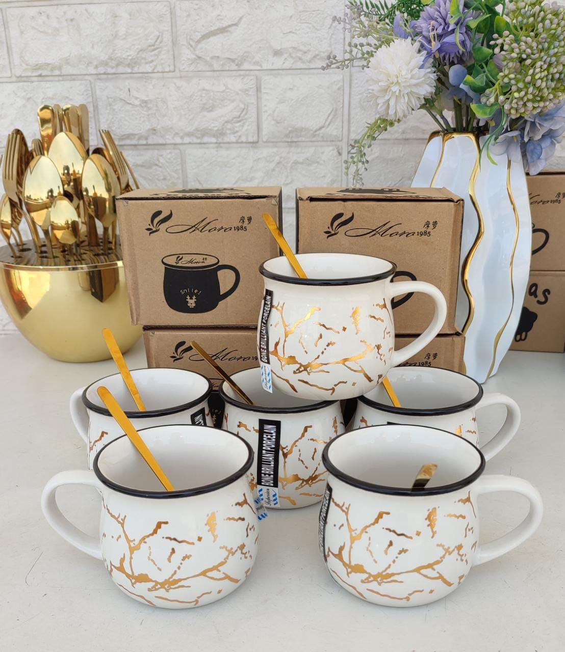 Nordic marble coffee mugs - Image 2